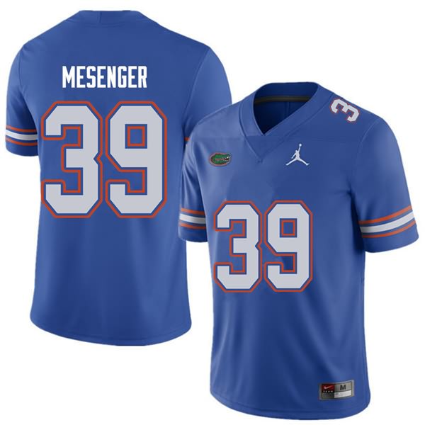 Men's NCAA Florida Gators Jacob Mesenger #39 Stitched Authentic Jordan Brand Royal College Football Jersey IYE6165HK